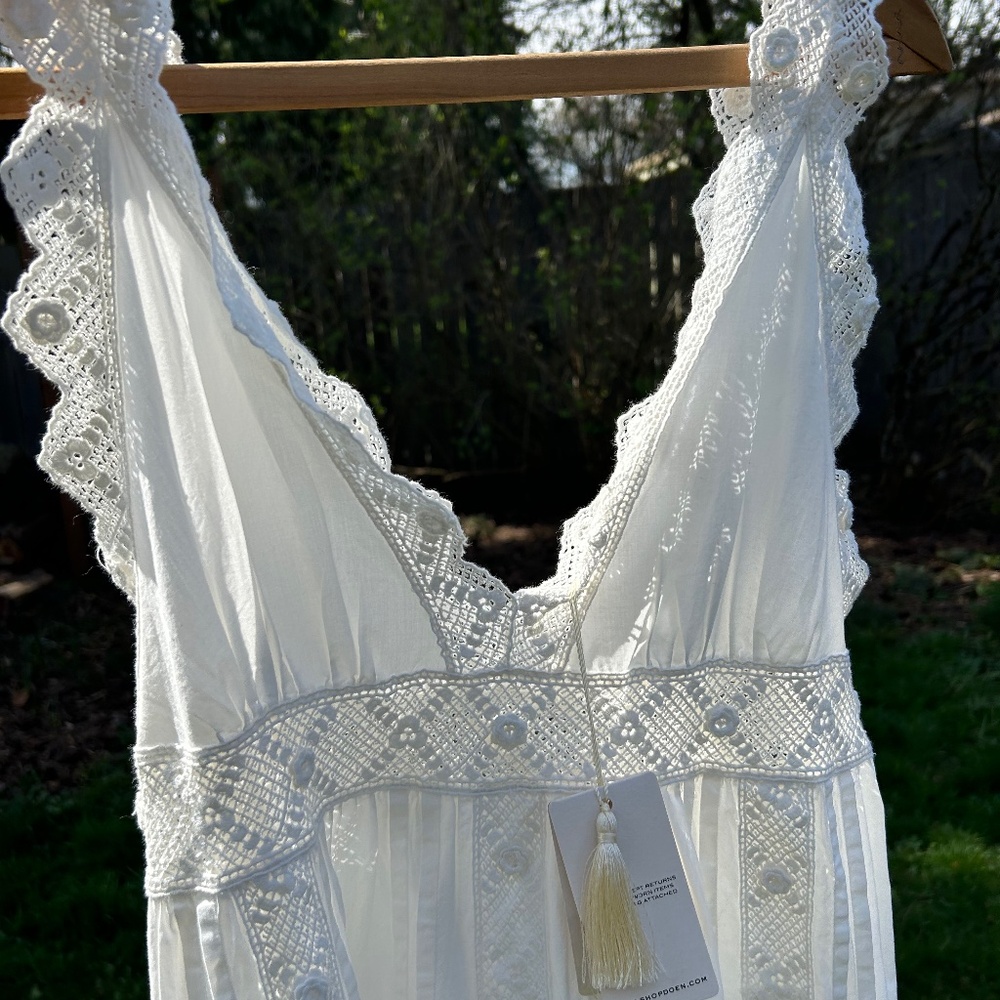 Doen Ivory Lace Maxi Dress